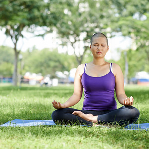 Person meditating 