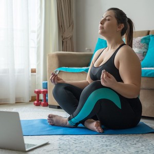yoga woman overweight