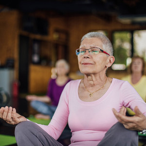 Woman meditating