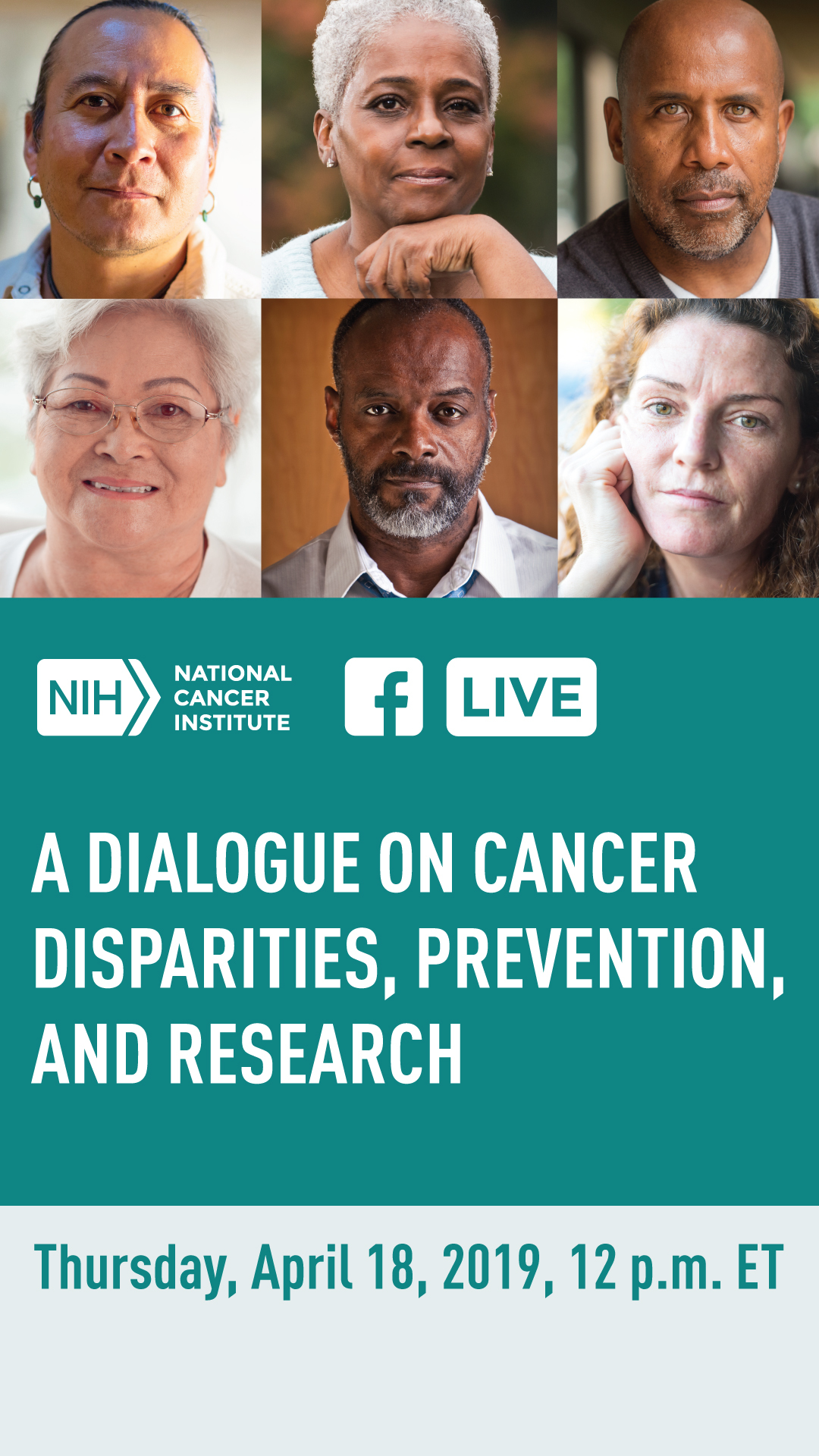 Cancer Disparities Facebook Live Promotional Image