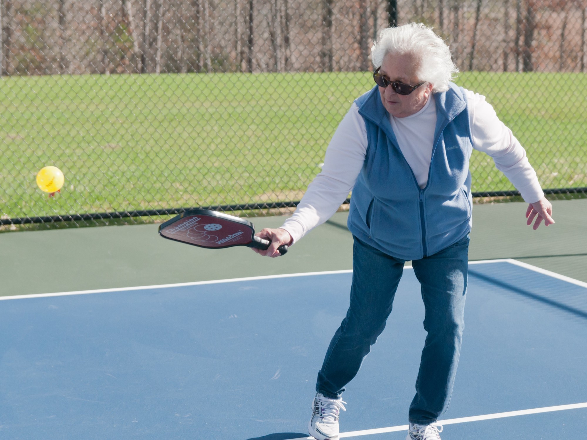 woman playing pickleball