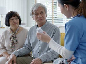 Couple meets with doctor