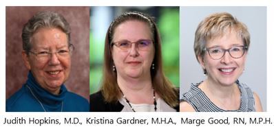 NCORP's awardees: Judith Hopkins, M.D., Kristina Gardner, M.H.A., Marge Good, RN, M.P.H.