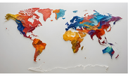 Colorful world map