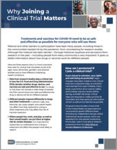 Thumbnail for Why Joining a Clinical Trial Matters fact sheet