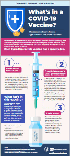 Johnson & Johnson vaccine ingredient infographic
