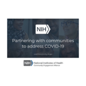 CEAL promo video: partnering with communities to address COVID-19. NIH CEAL logo