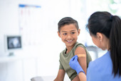 child getting a vaccine