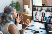 woman on video teleconference