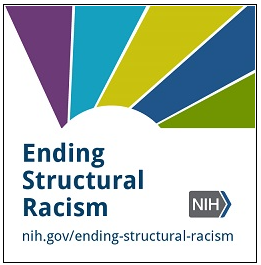 A stylized rainbow above the words Ending Structural Racism, the NIH logo, and this URL: nih.gov/ending-structural-racism.