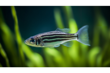 Zebrafish swimming in an aquarium