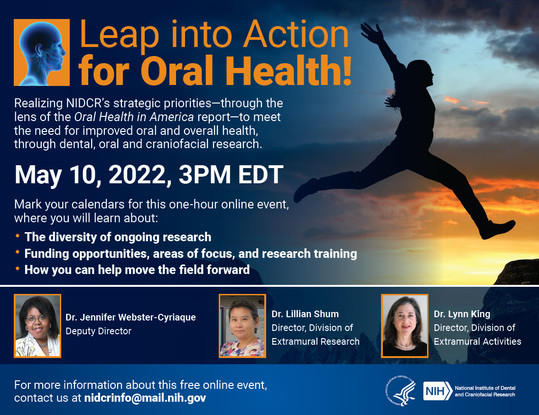 Flyer for Leap into Action for Oral Health! webinar
