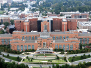 Aerial photo of NIH clinical building