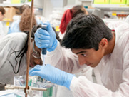 photo of a scientist working in a lab