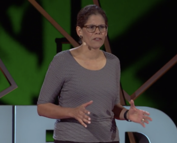 Dr. Elizabeth Howell delivering TED talk