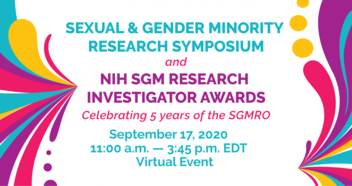 2020 NIH Sexual and Gender Minority Research Symposium promotion