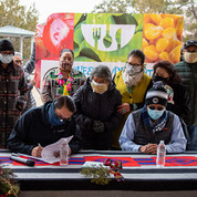 Navajo Nation Council Resolution signing ceremony to extend and amend the Healthy Diné Nation Act of 2014. Photo: Navajo Nation Council