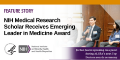 Jordan Juarez,  recent Medical Research Scholars Program (MRSP) participant