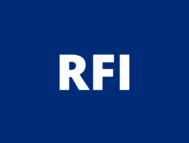 white letters "RFI" on a blue background