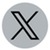 X logo black in a gray circle