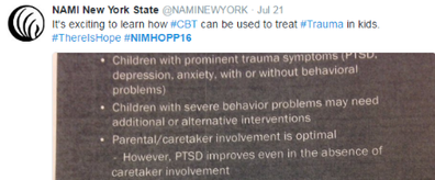 NAMI NYS Tweet Trauma Focused CBT