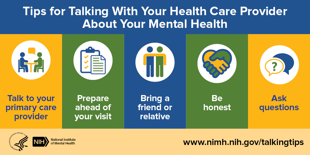 tips for talking to your health care provider about your mental health 