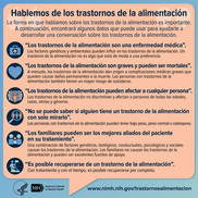 Spanish language version of Lets Talk About Eating Disorders
