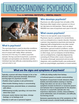 Understanding Psychosis fact sheet