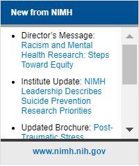 Screenshot of new NIMH widget