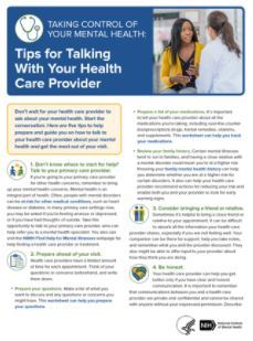Tips for Talking With Your Health Care Provider front page