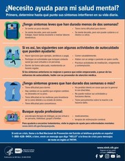 Screenshot of Spanish version of My Mental Health infographic