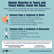 Inforgraphic on bipolar disorder in teens and young adults