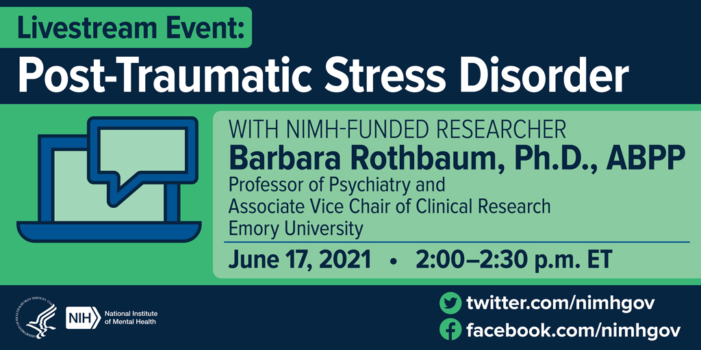 NIMH livestream event on post-traumatic stress disorder.