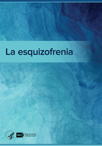 Blue cover of Schizophrenia Spanish brochure