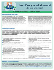 Image of children & mental health fact sheet in Spanish
