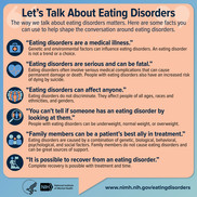 Infographic with quotes to start the conversation on eating disorders
