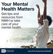 Your Mental Health Matters; a woman with arms raised