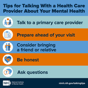 Tips for Talking With a Health Care Provider About Your Mental Health infographic