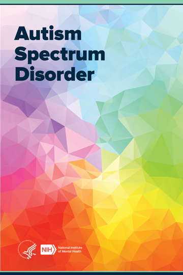 Abstract colored cover of Autism Spectrum Disorder brochure