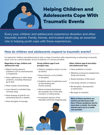 Helping children and adolescents cope with traumatic events