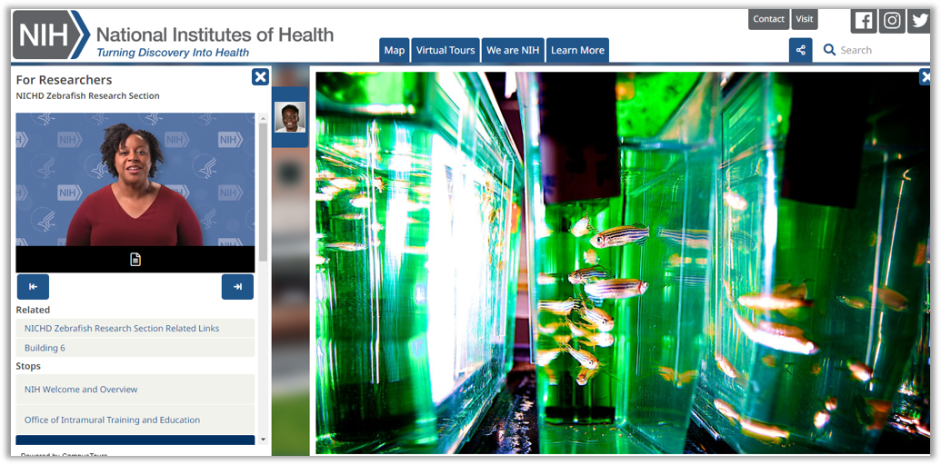 Screenshot of the NIH Virtual Tour 