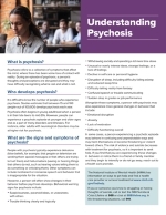 Understanding Psychosis fact sheet front page