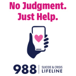 No judgment. Just help. 988.