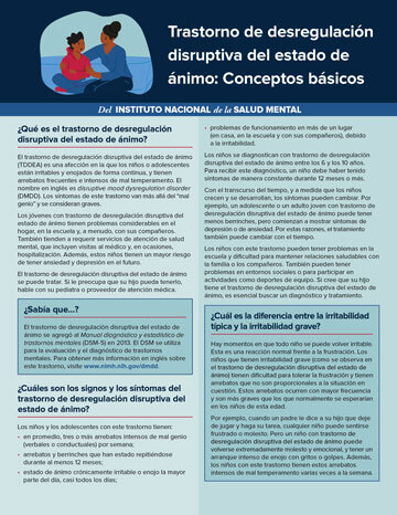 Gráfica de "Trastorno de desregulación disruptiva del estado de ánimo: Conceptos básicos"