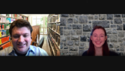 View of internship video call shows side-by-side images of Zach Trautt and Shelby Platner.