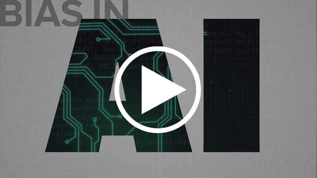 Video title screen says "Bias in AI."
