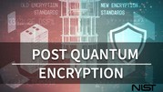 Title screen from video says "Post-Quantum Encryption" with computer icons.