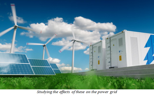 Studying the effects of distributed energy resources (DER) on the power grid