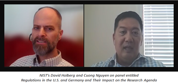 NIST's David Holmberg and Cuong Nguyen on a Panel