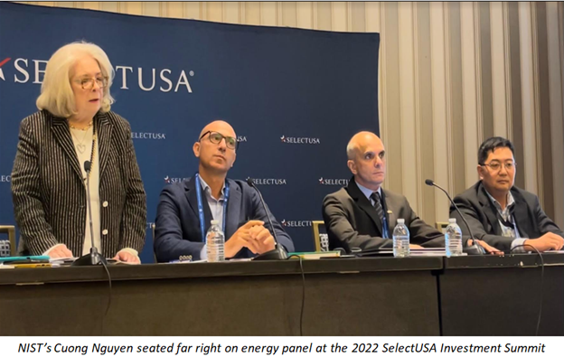 NIST's Cuong Nguyen on energy panel at the 2022 SelectUSA Investment Summit